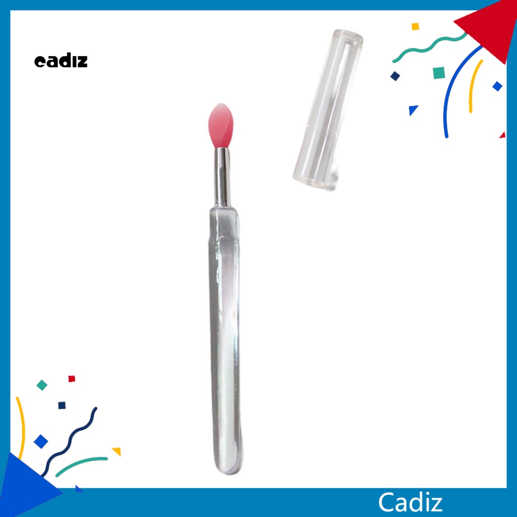 Cọ Trang Điểm Mắt Môi Mini Bằng Silicone Kèm Nắp Đậy Cho Nữ