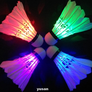 Dark Night Colorful LED Lighting Sport Badminton Light Spot Shuttlecock
