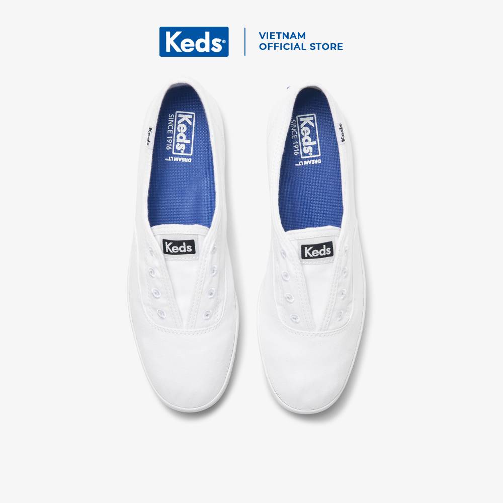 Giày Keds Nữ - Chillax Washed ORG Core Twill White - KD064819