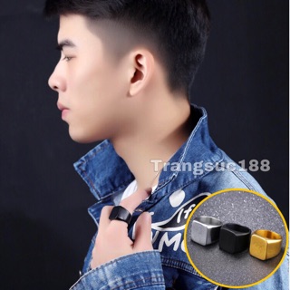Nhẫn inox nam trơn cá tính phong cách