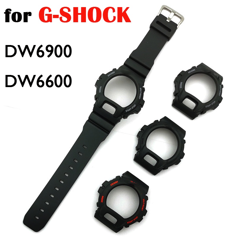 Dây Đeo Đồng Hồ DW6900 Bằng Nhựa Màu Đen Cho Casio G-SHOCK DW-6900 DW6600