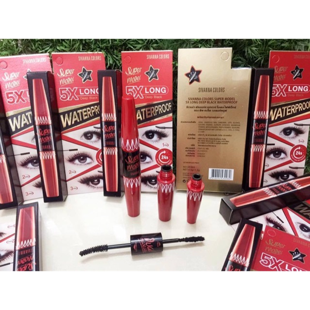 MASCARA SIVANNA COLORS SUPER MODEL 5X LONG WATERPROOF THÁI LAN