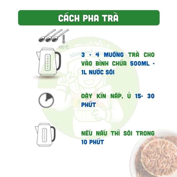 Trà Gạo Lứt Cô gái BHNONG, Trà Gạo Lứt Đậu Đen Rang Tay BH NONG Detox Thanh Lọc Cơ Thể Giảm Cân