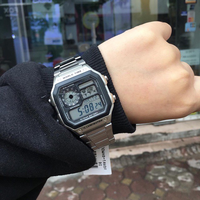 Đồng Hồ Nam CASIO AE1200 Dây Kim Loại – Tặng full box - Chống Nước 3atm, Trẻ trung năng động – haizz.shop | BigBuy360 - bigbuy360.vn