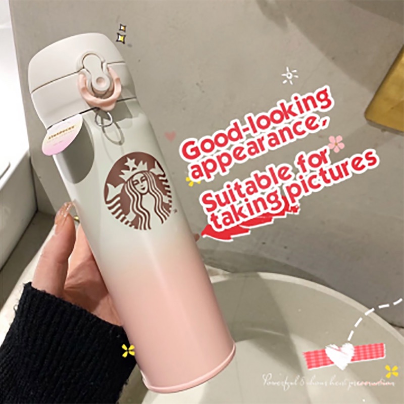 Bình nước giữ nhiệt thép không gỉ màu Starbuck 500ml cho du lịch