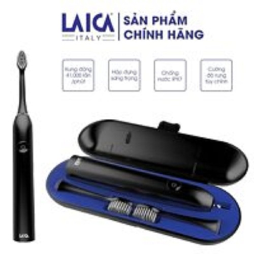 Bàn chải điện LAICA PC4004 - Rung 41000 lần 1 phút - Hộp đựng sang trọng - Sạc pin