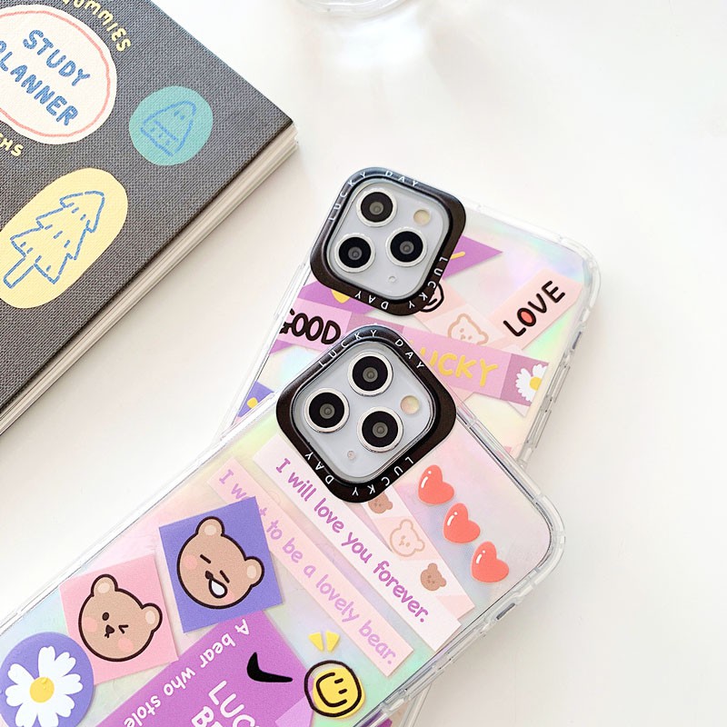 Ốp lưng iphone Lucky Bear phản quang 6/6plus/6s/6splus/7/7plus/8/8plus/x/xr/xs/11/12/13/pro/max/plus/promax | BigBuy360 - bigbuy360.vn