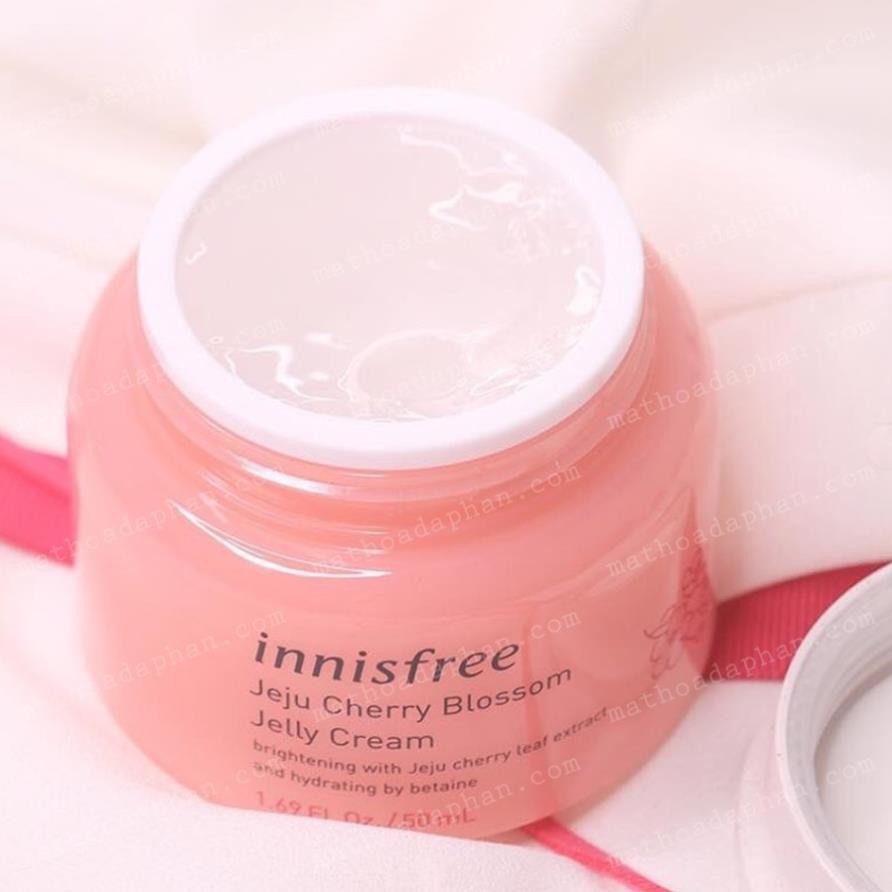 Bộ dưỡng trắng da dưỡng ẩm từ hoa anh đào đảo Jeju innisfree Cherry Blossom Hàn Quốc 50ml [ Kem Ban Ngày + Kem Ban Đêm ]