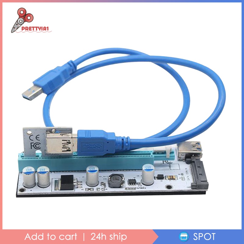 Card chuyển đổi Pci-E Riser Card 008s 4pin Sata 6pin 1x Sang 16x Usb 3.0 tiện dụng | BigBuy360 - bigbuy360.vn