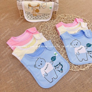 Set 3 yếm vuông sơ sinh Mipbi cho bé