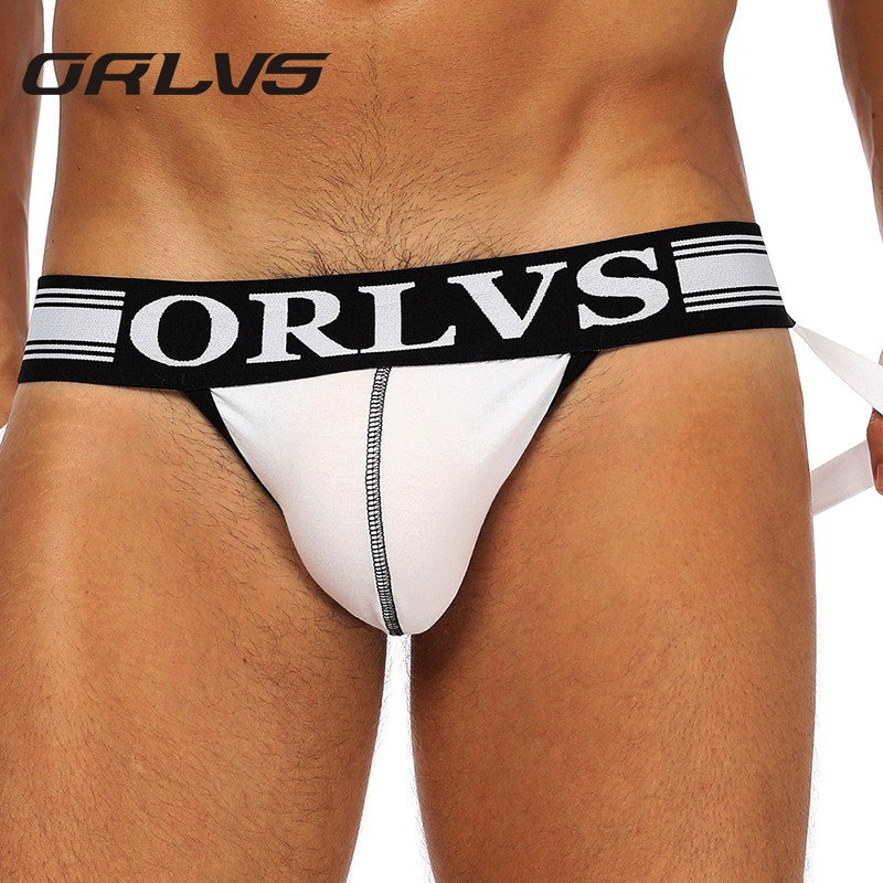 Sale 70% Đồ lót nam gợi cảm Jockstrap G String Thongs Lưới thoáng khí OR160, White,M Giá gốc 63,000 đ - 104B57