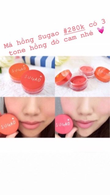 Má hồng Sugao Cheek & Lip