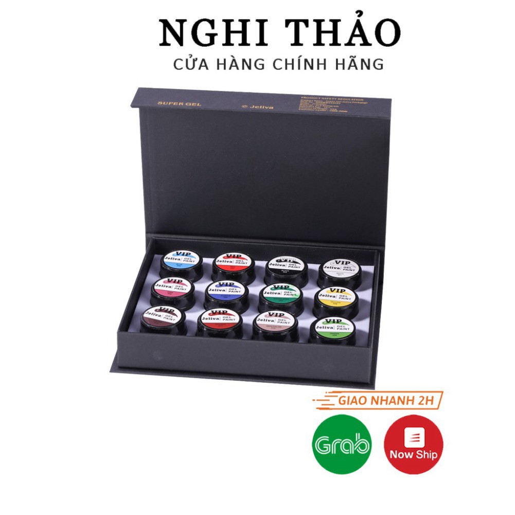 Gel vẽ nail , vẽ móng 12 màu siêu đặc Jeliva