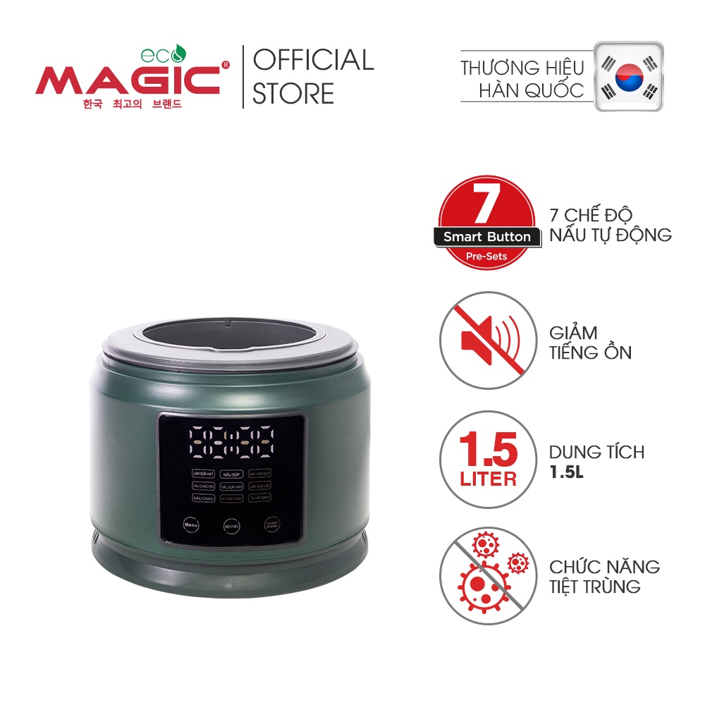 Máy làm sữa hạt đa năng giảm tiếng ồn Magic Eco AC141,9 chương trình nấu tự động,tự động vệ sinh,bảo hành chính hãng