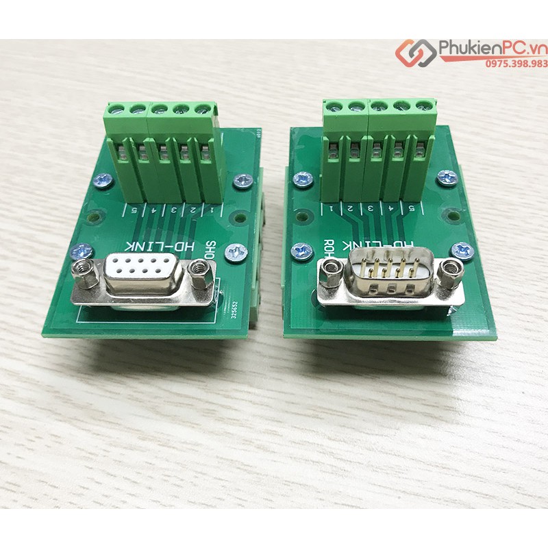 Đầu nối DB9 RS232 Female cài ray-Terminal Block