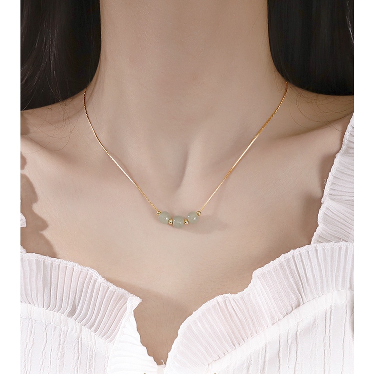 Dây Chuyền Chuỗi Hạt Đá Pha Lê Cổ Điển Dễ Phối Trang Sức Thời Trang Cho Nam Và Nữ