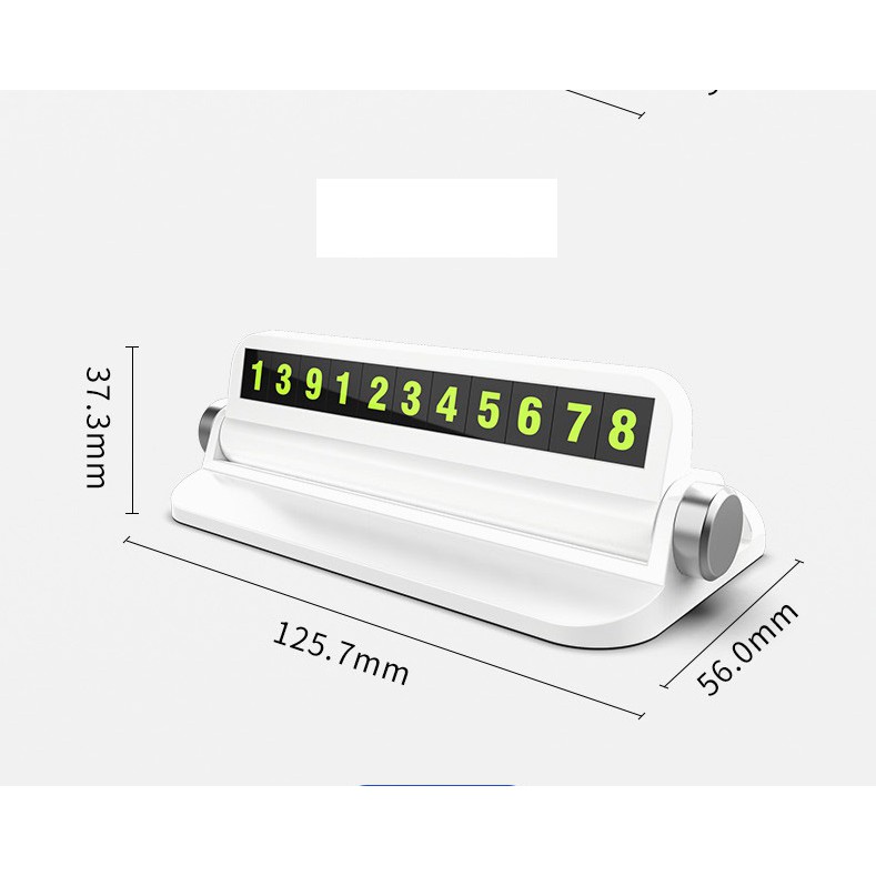 Bảng số điện thoại đặt, gắn trên táp lô xe hơi hỗ trợ đỗ xe