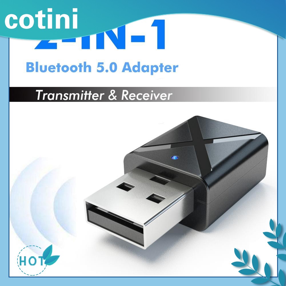 Đầu nhận chuyển đổi tín hiệu âm thanh USB bluetooth 5.0 2 trong 1