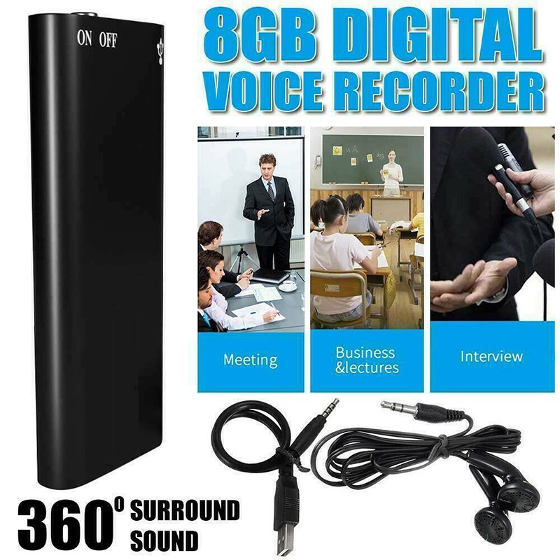 Máy Ghi Âm Kiêm Máy Nghe Nhạc Mp3 8gb 192kbs