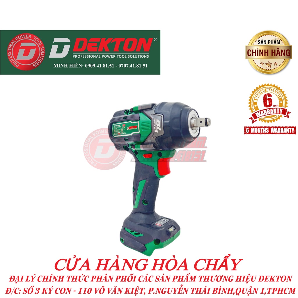 Máy Siết Bulong Dekton 750N.m  Dekton / M21-IW750N / Chân Pin Phổ Thông MKT / Sử Dụng Chung Bộ Búa MKT DTW700