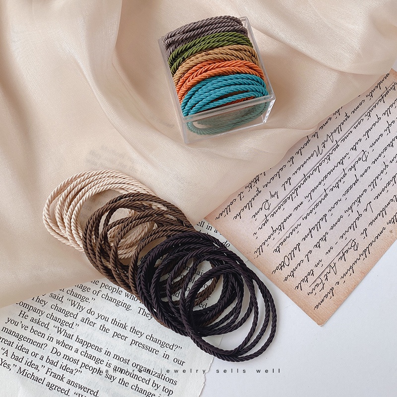 Dây buộc tóc cao su mỏng thiết kế đơn giản thời trang cho trẻ em