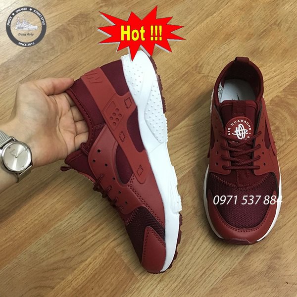 [FULLBOX] Giày Sneaker Nam Nữ Huarache Đỏ Mận