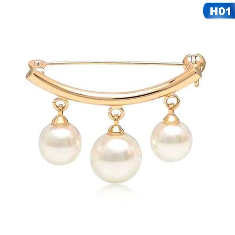 Ghim cài áo đính ngọc trai giả thanh lịch dành cho nữ