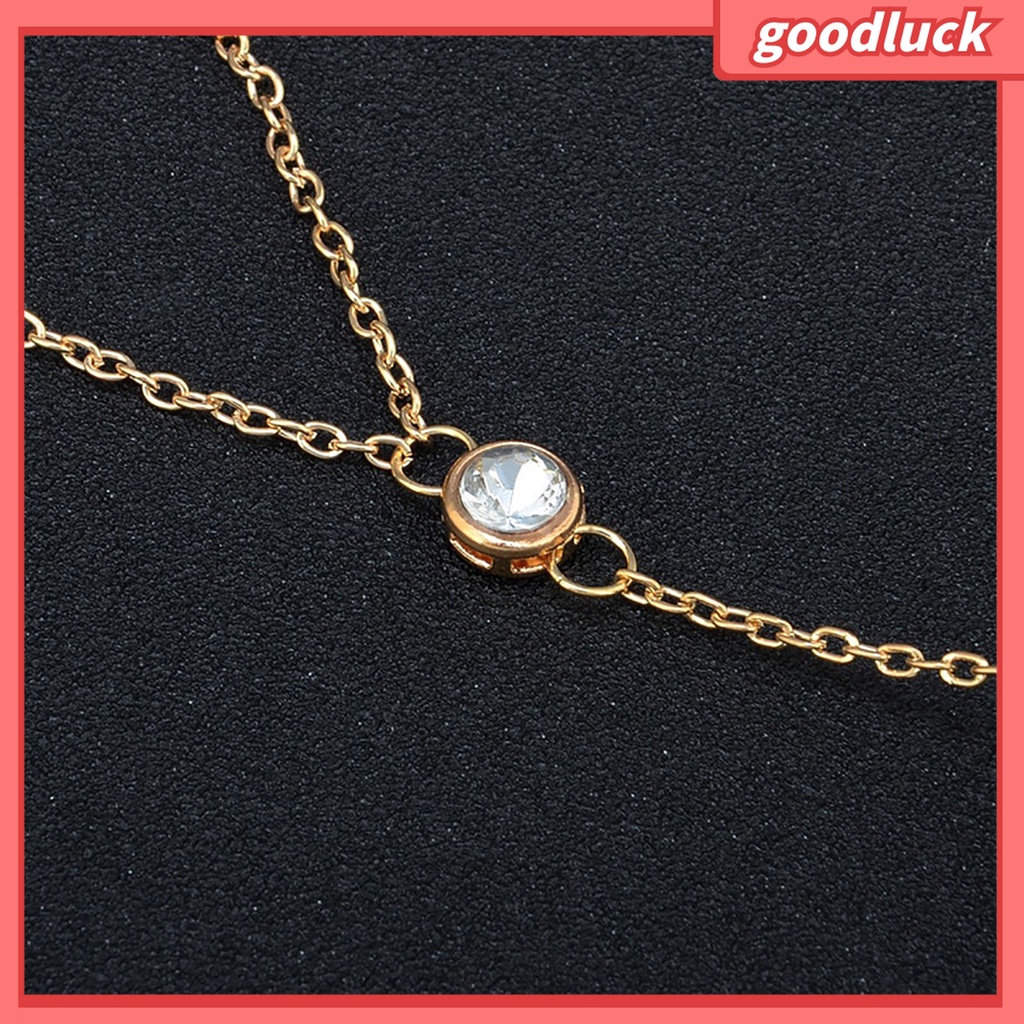 Goodluck| Vòng Tay Kèm Nhẫn Hợp Kim Đính Đá Nhiều Màu Sắc Cho Nữ