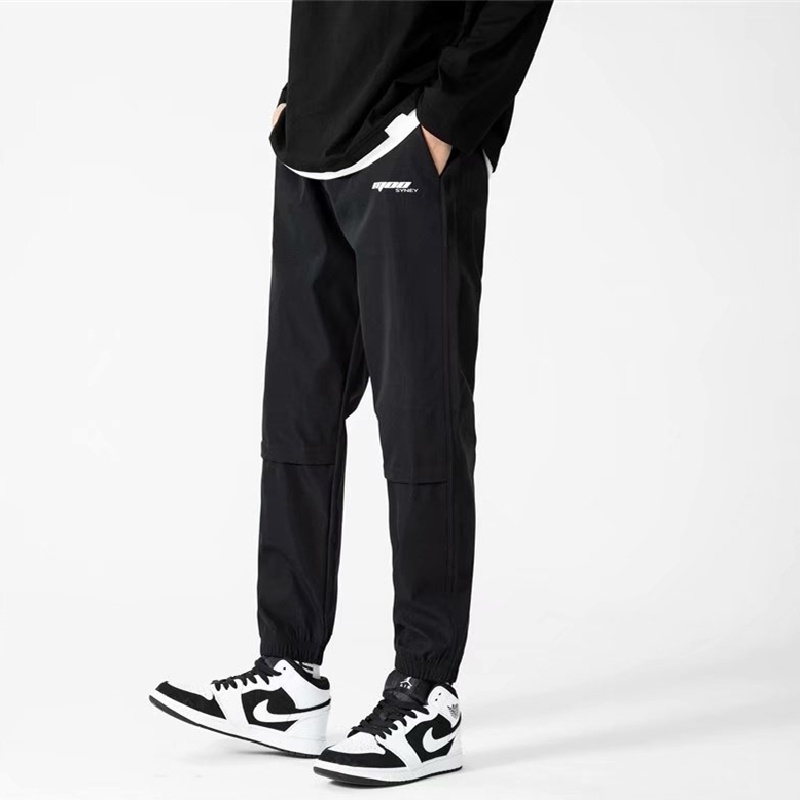 Quần dài thể thao dáng rộng in chữ phong cách hip hop Hàn Quốc chất lượng cao thời trang cho nam S-3XL