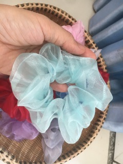 Dây cột tóc vải scrunchies voan