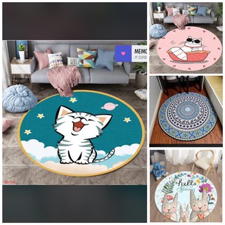 Thảm lì Bali tròn đường kính 1m Decor siêu đẹp