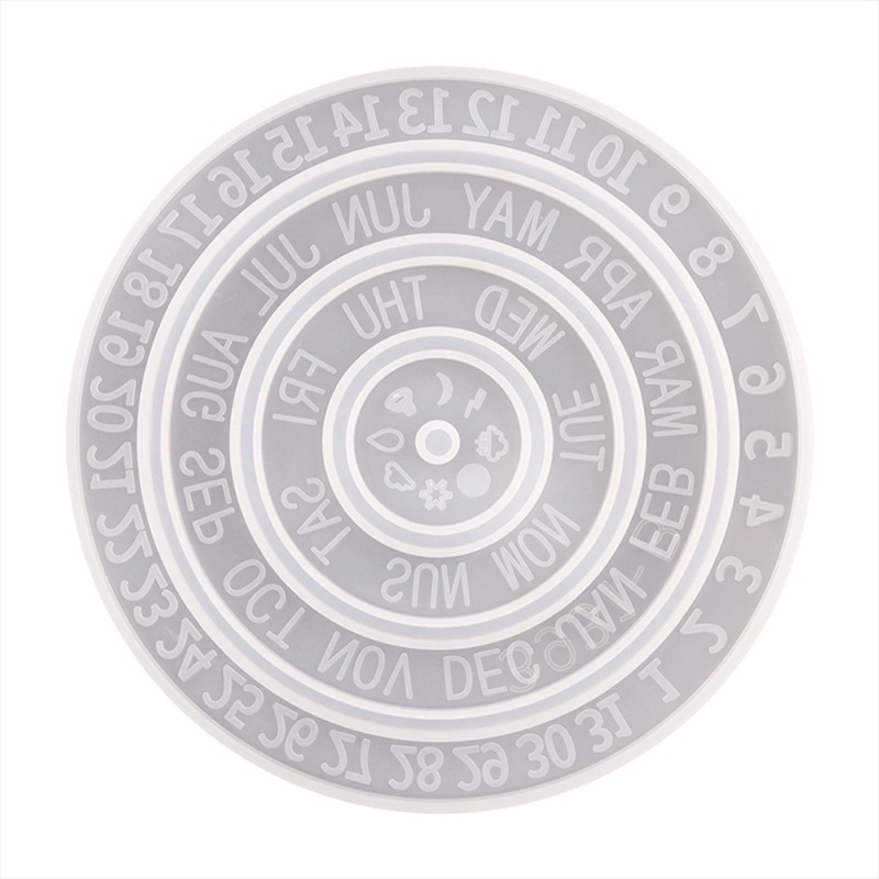 1 Bộ Khuôn Silicone Hình Mặt Trăng / Trái Tim Làm Lịch Treo Trang Trí Thủ Công