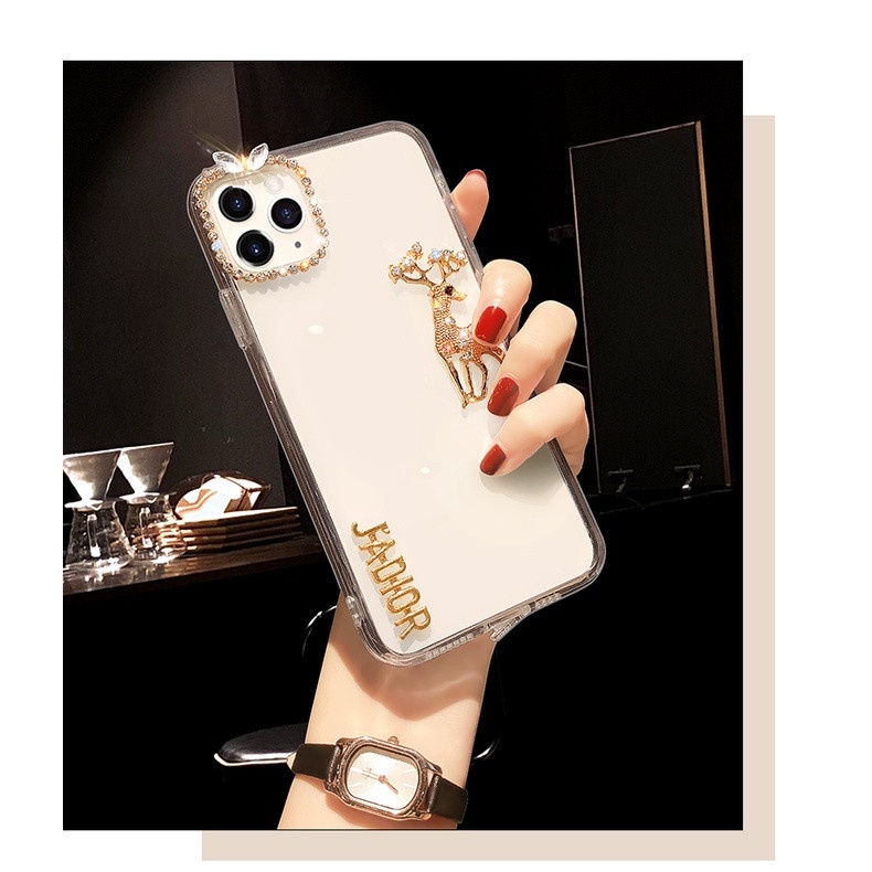 Ốp Lưng Kim Tuyến Hình Con Hươu Cho iphone 14 13 pro max iphone 12 11 pro max x xr xs 8 plus
