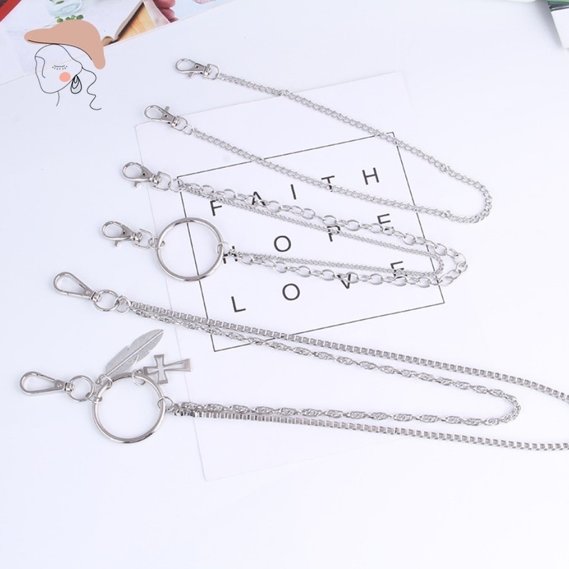 Dây Xích Đeo Hông Nhiều Lớp Bằng Hợp Kim Thời Trang Cổ Điển Cho Nam Nữ