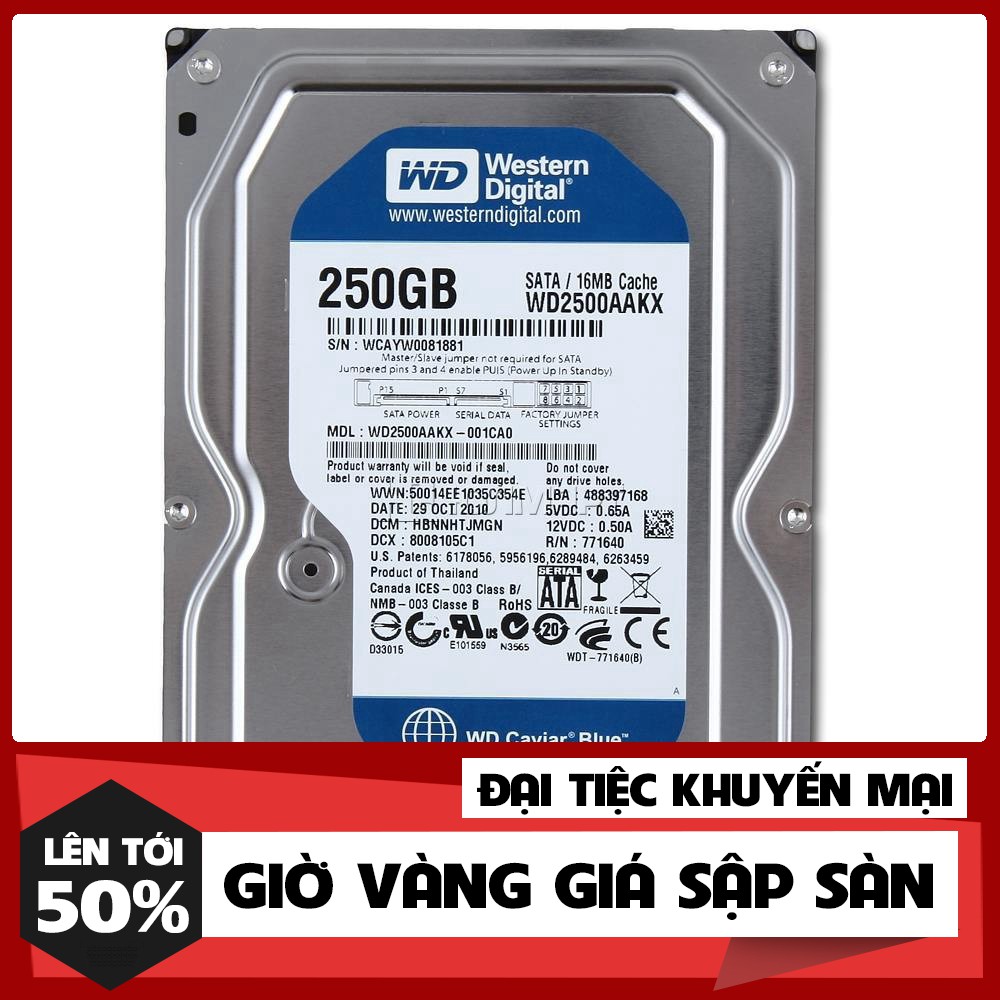 🍀 Ổ cứng chuyên dụng Camera 250GB Western Digital, Seagate - Chính hãng Bh 24th.