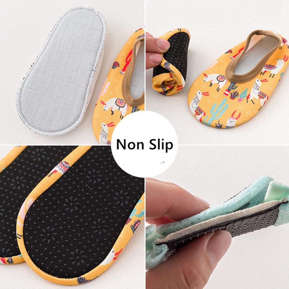 Giày Cotton Mềm Chống Trượt Hình Khủng Long Hoạt Hình Dễ Thương Cho Bé 0-6 Tuổi