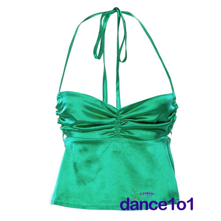 dance1o1-Women Summer Halter Neck Sleeveless Backless Casual Vest