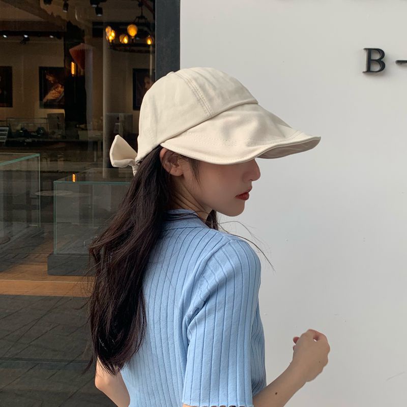 Nón Tai Bèo Vành Rộng Đính Nơ Xinh Xắn Cho Nữ