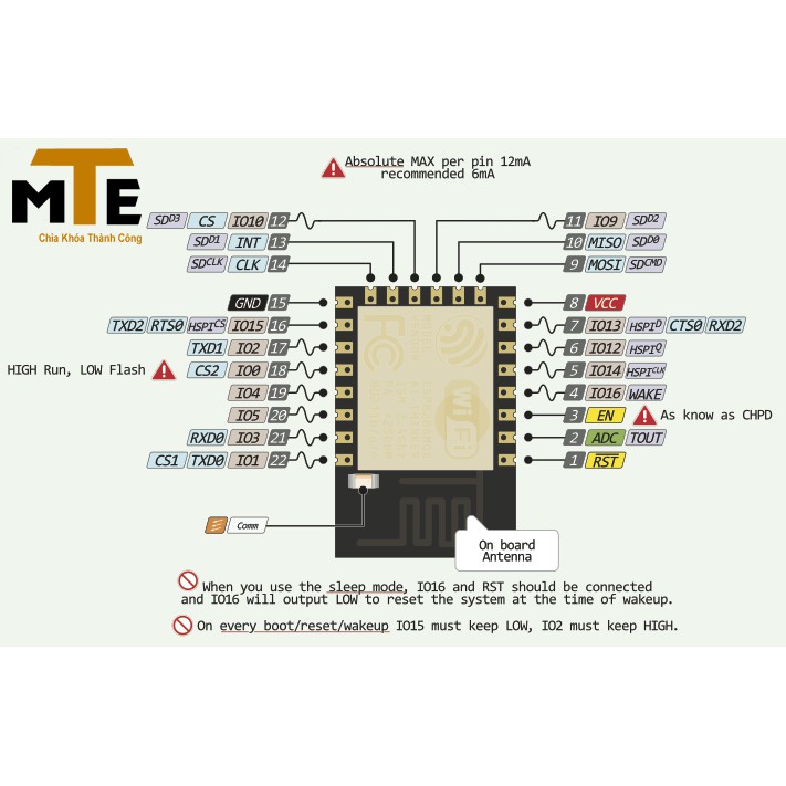 Module thu phát wifi ESP8266 ESP-12F