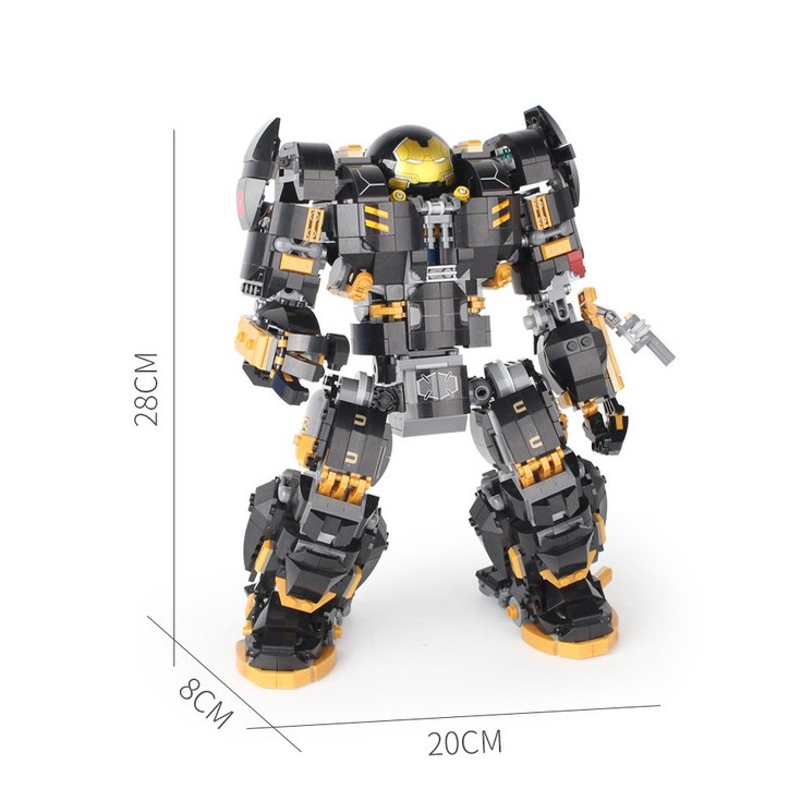 Đồ chơi lắp ráp Hulkbuster Black - Jisi 7142 Xếp hình thông minh Marvel Hulkbuster - Đồ chơi trí tuệ