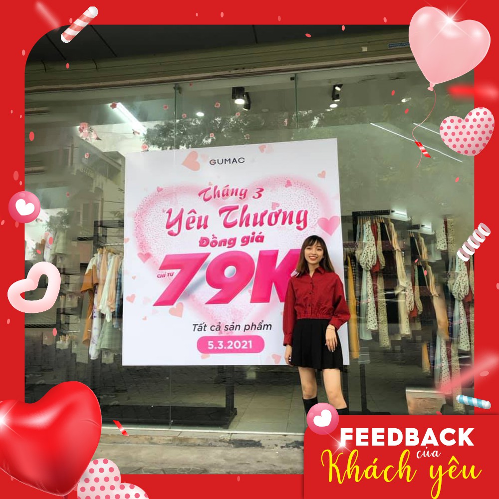 [Mã WABRGU100 giảm 15% đơn 249K tối đa 100k] Áo croptop sơ mi nữ màu caro GUMAC phong cách cá tính, năng động AB368 | BigBuy360 - bigbuy360.vn