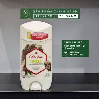 Lăn khử mùi Old Spice Timber With Sandalwood 73gr - Mùi Gỗ đàn hương - Chính hãng USA