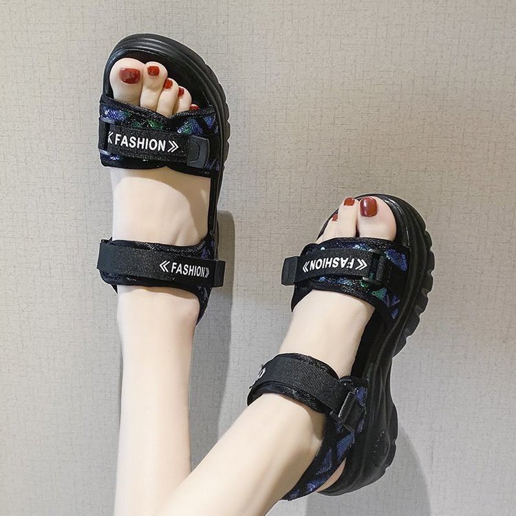 Sandal nữ 2 quai kim tuyến siêu đẹp