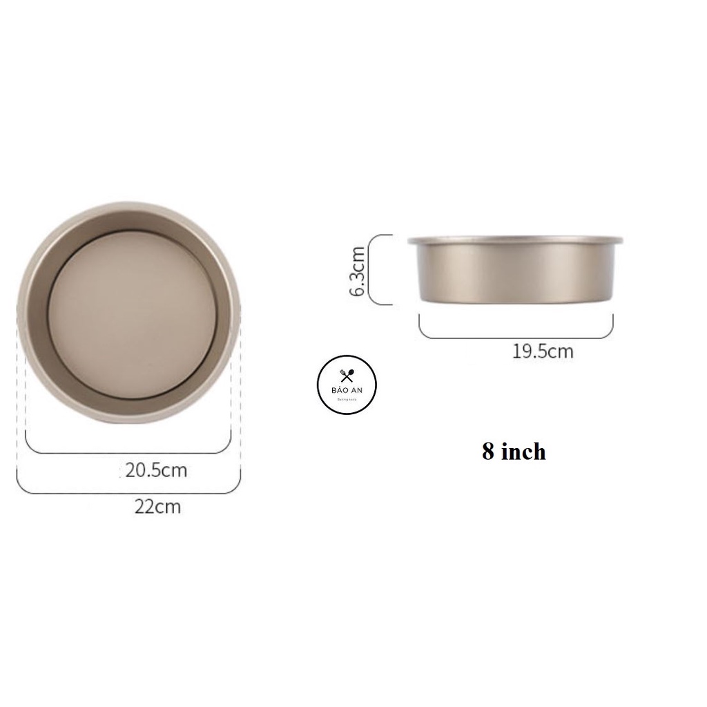 khuôn bánh tròn đế rời chống dính bằng thép carbon