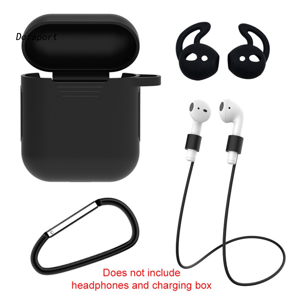 Dota_4Pcs Portable Buletooth Earphones Storage Bags Case Anti-lost Cable for AirPods