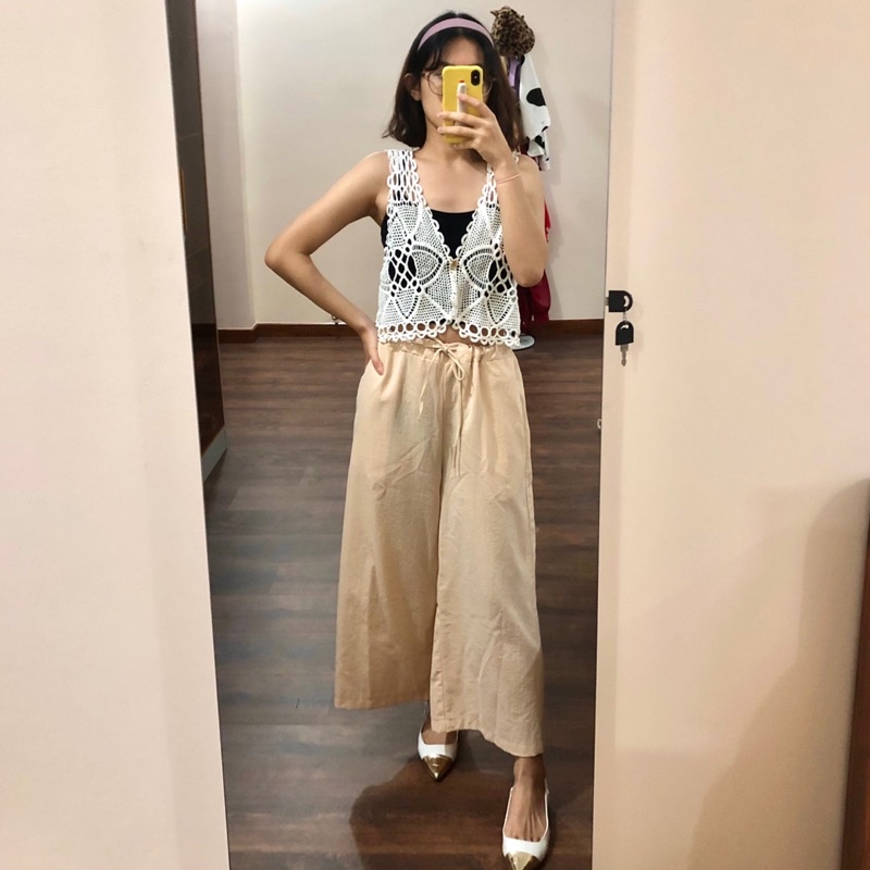 Quần Maybi màu be lưng thun