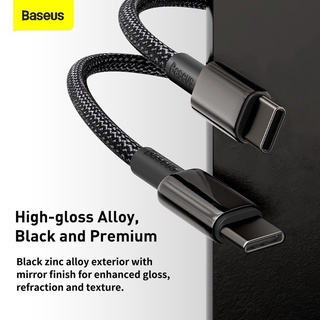 Cáp 2 đầu USB Type C 100W Baseus Tungsten Gold Fast Charging Data Cable Type-C to Type-C