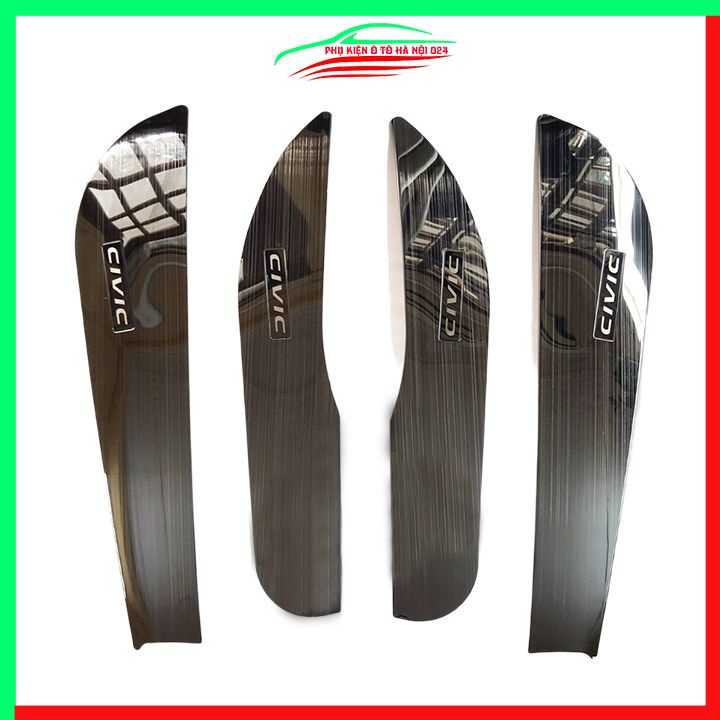 Bộ ốp tapli Civic 2016-2021 vân Titan chống xước va đập khi mở cửa và làm đẹp xe