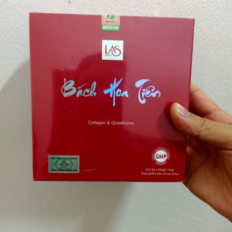 Bách hoa tiên cốm uống đẹp da Las beauty