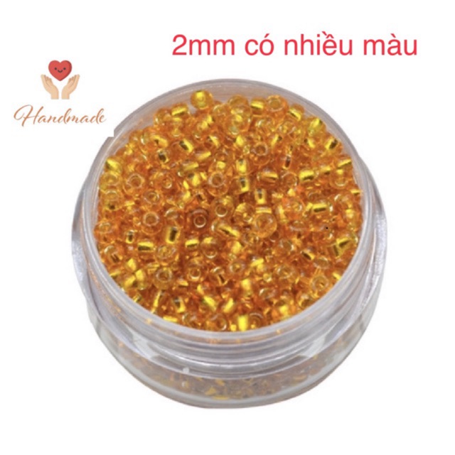 Túi 30g hạt cườm nhân ánh sáng 2mm